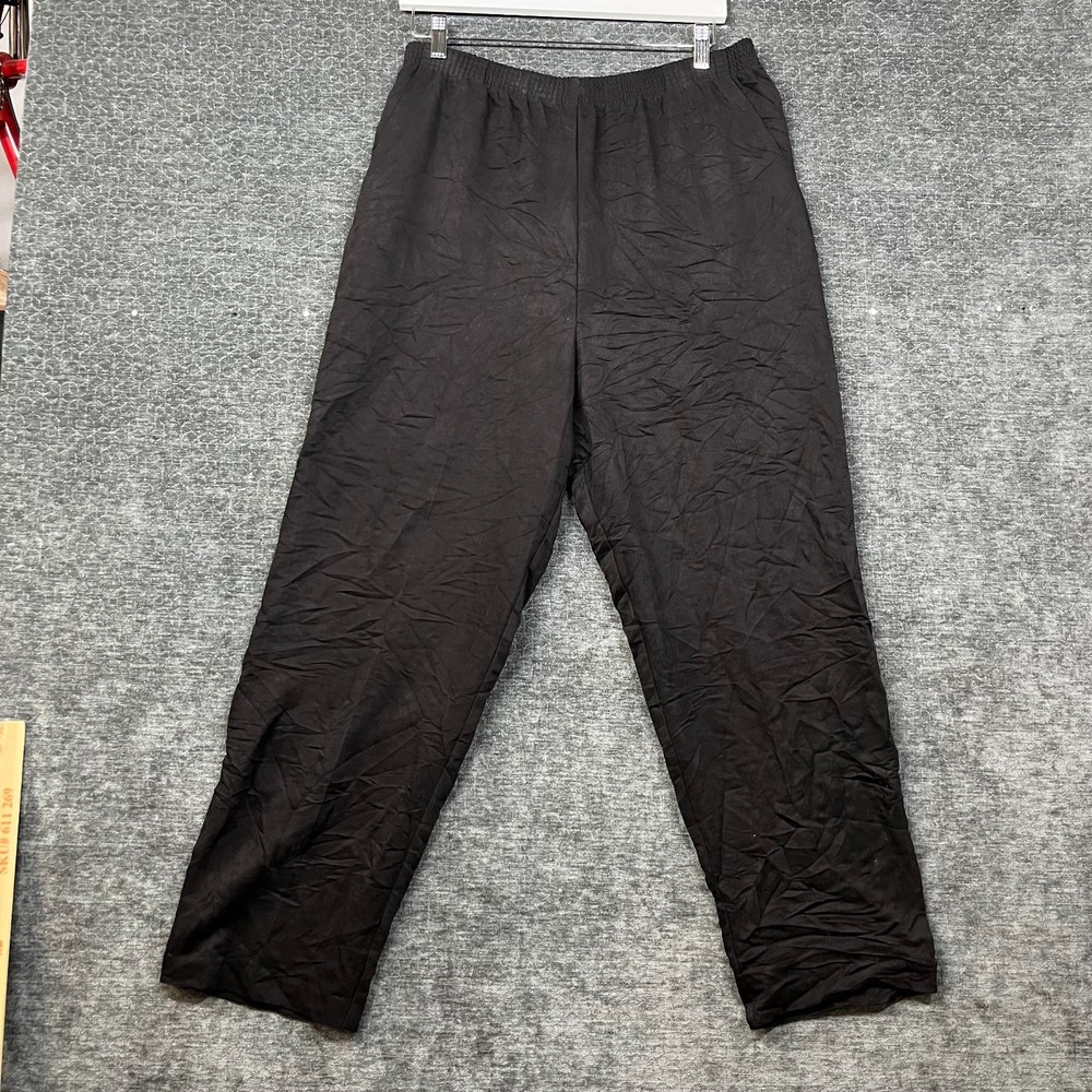 VTG Fundamental Things Pull On Pants Women Black Elastic Waist USA Made 16 - NWT